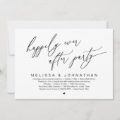 夕食後の幸モダン結婚福 招待状 (正面)