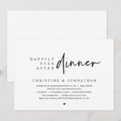 夕食結婚のパーティーの後で幸いにも駆け落ち 招待状 (正面/裏面)
