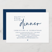 夕食結婚のパーティーの後で幸いにも駆け落ち 招待状 (正面/裏面)