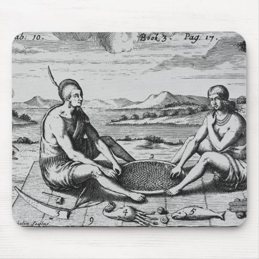 夕食1705年の人そして彼の妻 マウスパッド (正面)