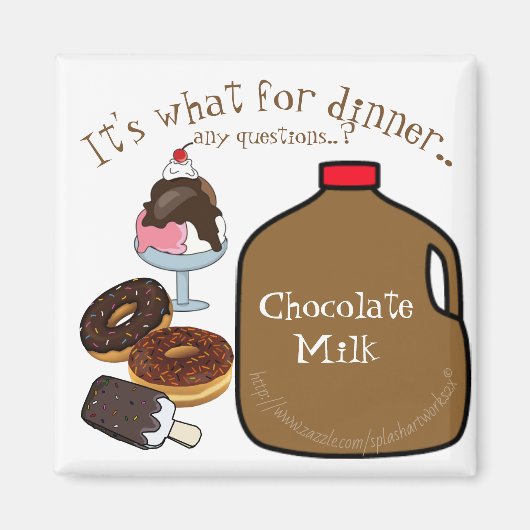 「夕飯に何か…何か質問は?」 マグネット (正面)