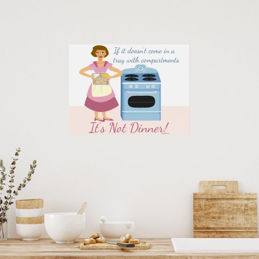 夕飯凍っていは飯の意 ポスター (キッチン)