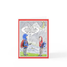 外おもしろい客の誕生日グリーティングカード