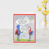 外おもしろい客の誕生日グリーティングカード カード (黄色い花)