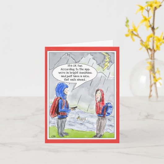 外おもしろい客の誕生日グリーティングカード カード (黄色い花)