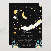 外お洒落域子供の誕生日 招待状 (正面/裏面)