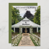 外かわいらし外庭園の結婚式招待状 招待状 (正面/裏面)