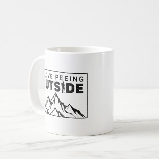外でおしっこが好き コーヒーマグカップ (正面左)