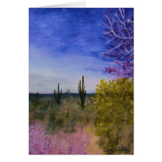 外でアリゾナの砂漠の景色の日 (正面)