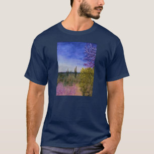 外でアリゾナの砂漠の景色の日 Tシャツ