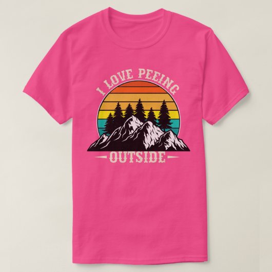 外でピューをするのが大好き Tシャツ (デザイン正面)