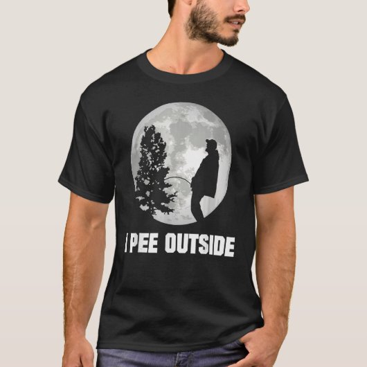 外でピースアウトキャンプが大好おもしろいき Tシャツ (正面)