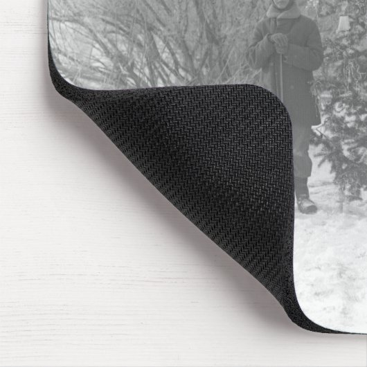 外で子供クリスマスツリーと マウスパッド (コーナー)