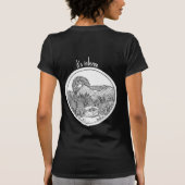 外で寝る。激しい。キャンプ Tシャツ (裏面)