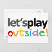 外で遊ぼう! ポストカード (正面/裏面)