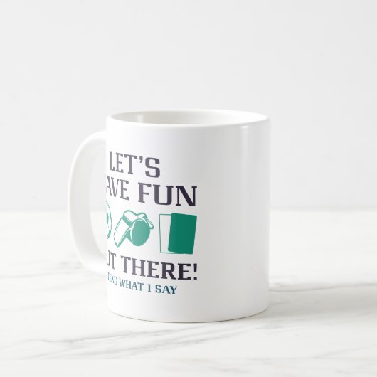 外におもしろいを持って コーヒーマグカップ (正面左)