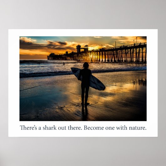 外にサメがいる。自然で一つになる。 ポスター (正面)
