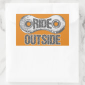 外に乗る 長方形シール (バッグ)