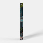 外に二つの茶色のテーブルが iPhoneケース (右側面)