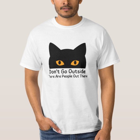 外に人が出てはいけない Tシャツ (正面)