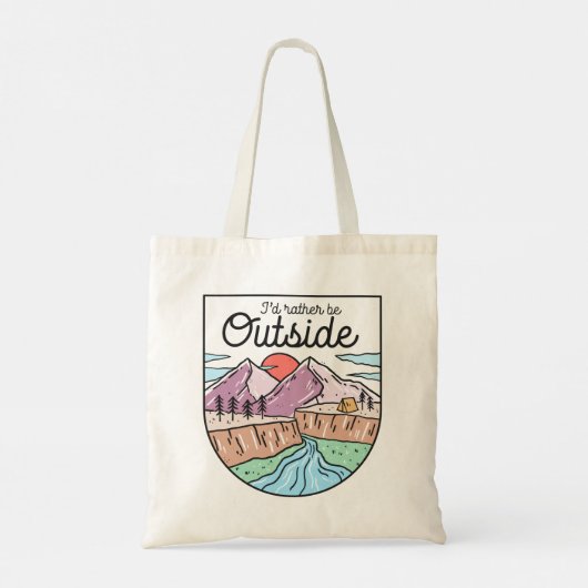 外に出たい トートバッグ (裏面)