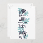 外に出た時に生まれ収まる理由 ポストカード (正面/裏面)