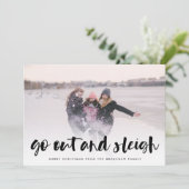 外に出てスリー |フルフォトホリデーカード シーズンカード (スタンド正面)