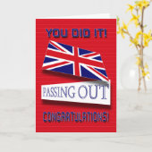 外に出てユニオン・ジャックやったぞ！英国国旗 カード (黄色い花)