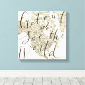 外に出て世界の引用文 キャンバスプリント (インサイチュ (ウッドフロア))