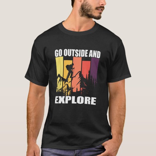 外に出て探索する Tシャツ (正面)
