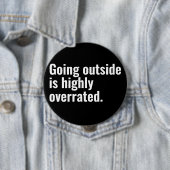 外に出ることは非常に過大評価の基本クール文字。 缶バッジ (インサイチュ)