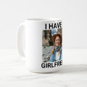 外に出るとガールフレンドの写真がカスタムある コーヒーマグカップ (正面左)