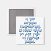 外に出るには寒すぎる マグネット (正面/裏面)