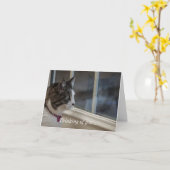 外に出る暖かい天気の夢 カード (黄色い花)