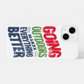 外に出れば万事好都合だ iPhoneケース (裏面横)