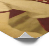 外に座っている女性 ポスター (角)