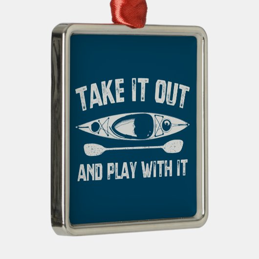 外に持ち出し遊てカヤックで メタルオーナメント (右)