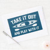 外に持ち出し遊てカヤックで 長方形シール (封筒)