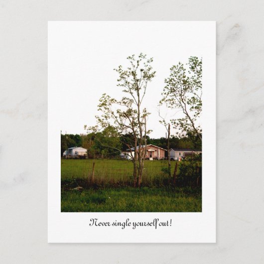 外に独身の出るな！ ポストカード (正面)