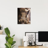 外に詰まった眼鏡をかけた猪 ポスター (ホームオフィス)