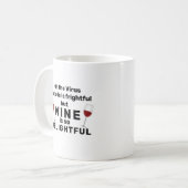 外のウイルスが恐ろしいクリスマス·パおもしろいンに コーヒーマグカップ (正面左)