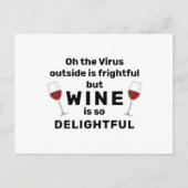 外のウイルスが恐ろしいクリスマス·パおもしろいンに シーズンポストカード (正面)