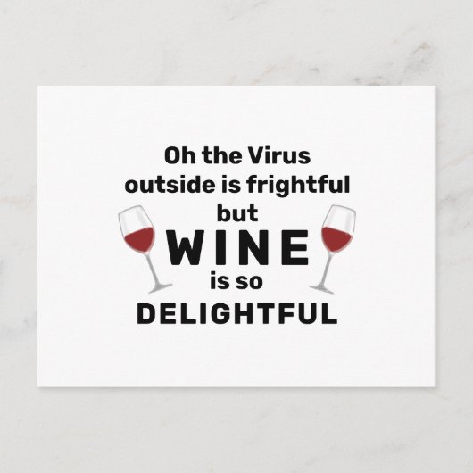 外のウイルスが恐ろしいクリスマス·パおもしろいンに シーズンポストカード (正面)