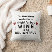 外のウイルスは恐ろしいワインパおもしろいンだ クッション (ブランケット)