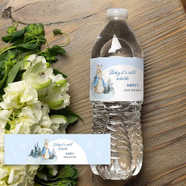 外のウサギのアーチは寒い ペットボトルラベル