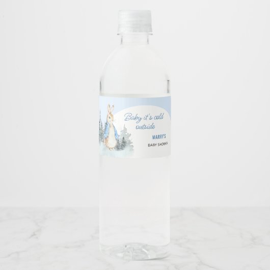 外のウサギのアーチは寒い ペットボトルラベル (正面)