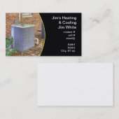 外のヒートポンプのレンガ壁 名刺 (正面/裏面)