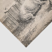 外のペンで藁に寝ている2匹の豚 薄葉紙 (詳細)