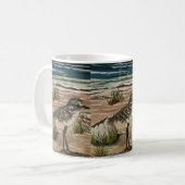 外のマグを覗き込む コーヒーマグカップ (正面左)