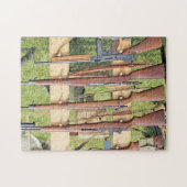 外のラックにWWIIの小さな腕 ジグソーパズル (横)